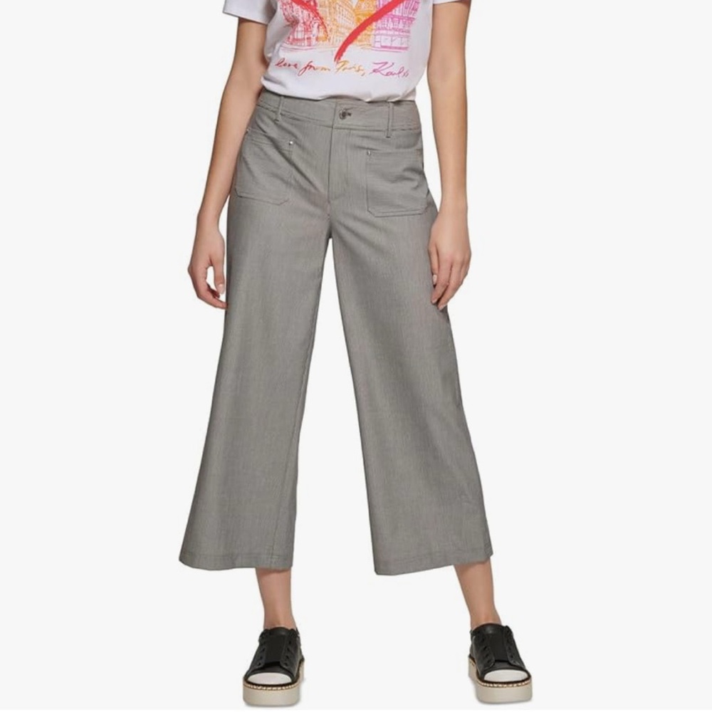 Karl Lagerfed railroad stripe cropped pants size 8